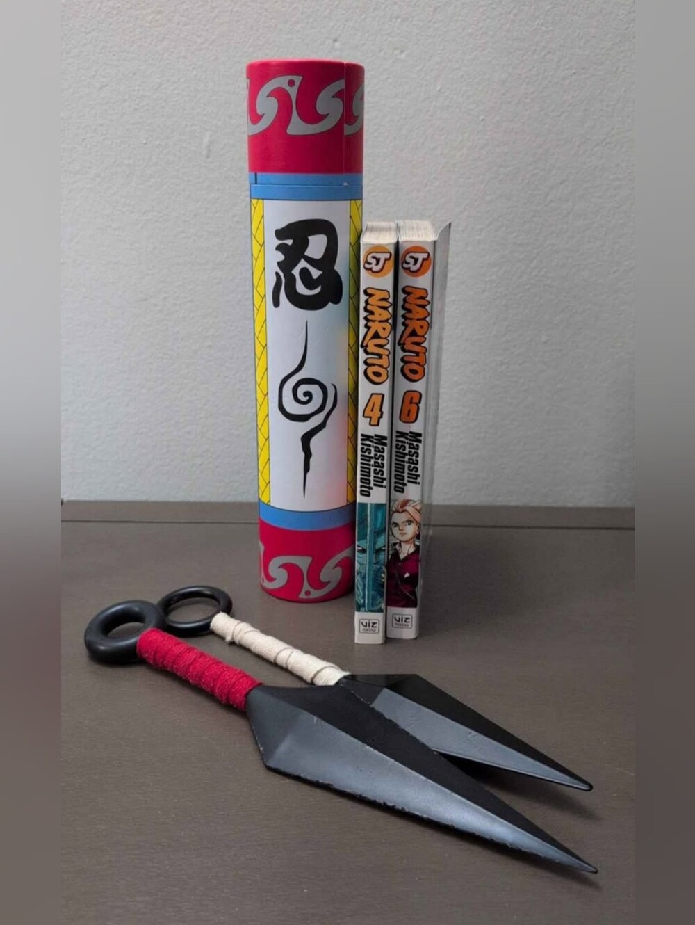 Viz Media Naruto Manga Bundle with Scroll and Kunai Props